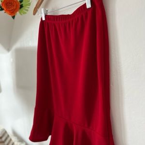 AIME red trumpet skirt EUC